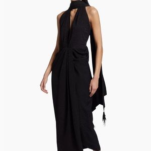 Johanna Ortiz Jacquard Halterneck Dress